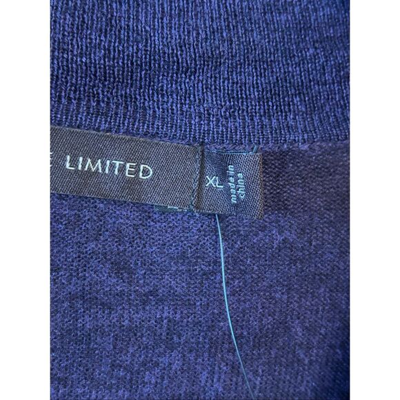 THE LIMITED V Neck Long Sleeve Wool Blend Knit Sweater Purple NWT Size XL (5562) - Picture 3 of 5